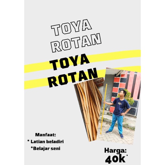 toya rotan tongkat silat wushu