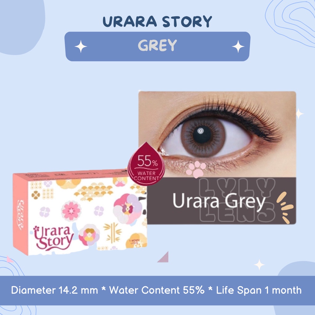 Urara Story GREY Natural Softlens Warna 1 Bulan (minus & normal)