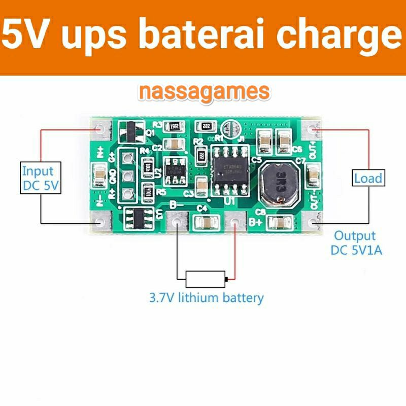 Modul UPS Mini DC 5V/1A