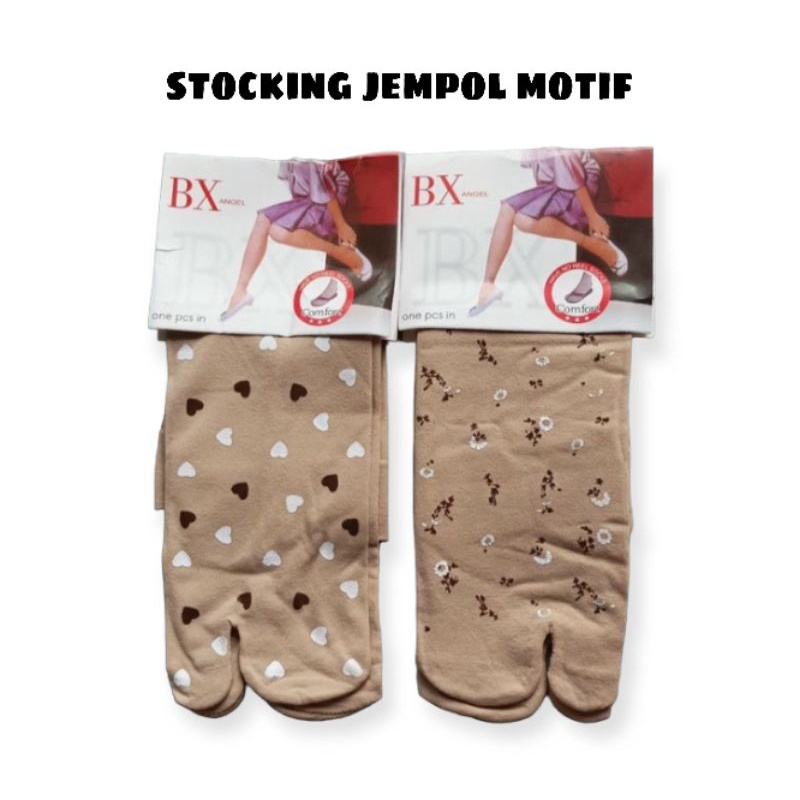 Kaos Kaki Stocking Jempol Motif || Kaos Kaki Wanita || Kaos Kaki Jempol Pendek