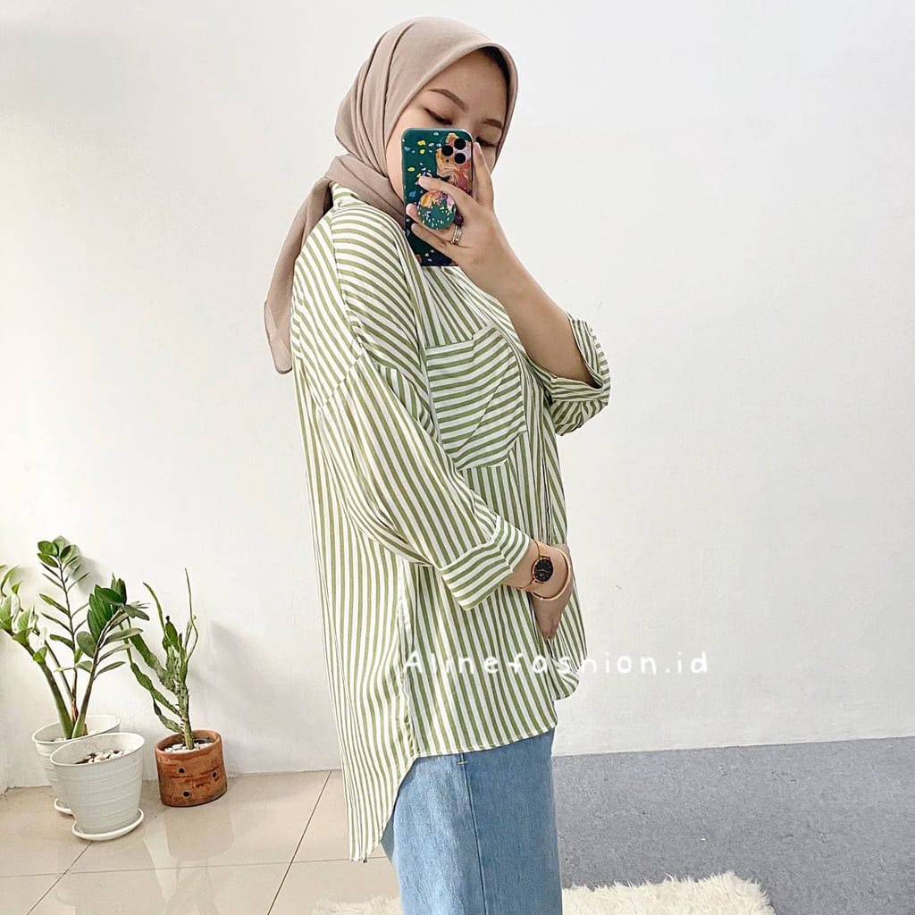 KIRANAOFFICIAL - (COD) KEMEJA OVERSIZE SALUR  RAYON VISCOSE