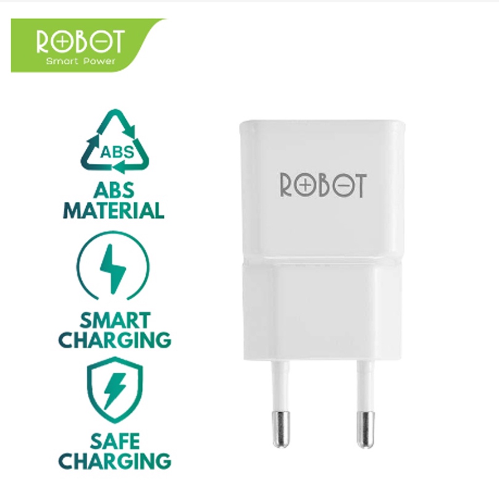 (1 Toples) Robot RT-K4 Adaptor Charger 1A White / Batok Robot isi 35 Pcs GRATIS Toples