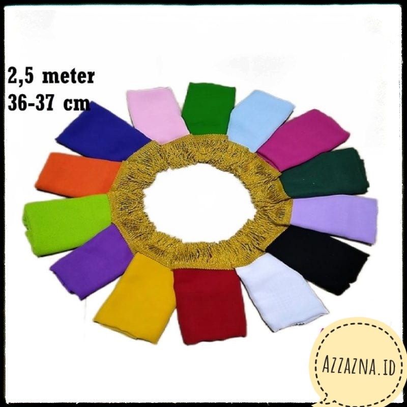 ⚡ Sampur Tari / Selendang Tari Renda Emas 2,5 meter x 37-39 cm renda 1 sisi tidak bolak balik