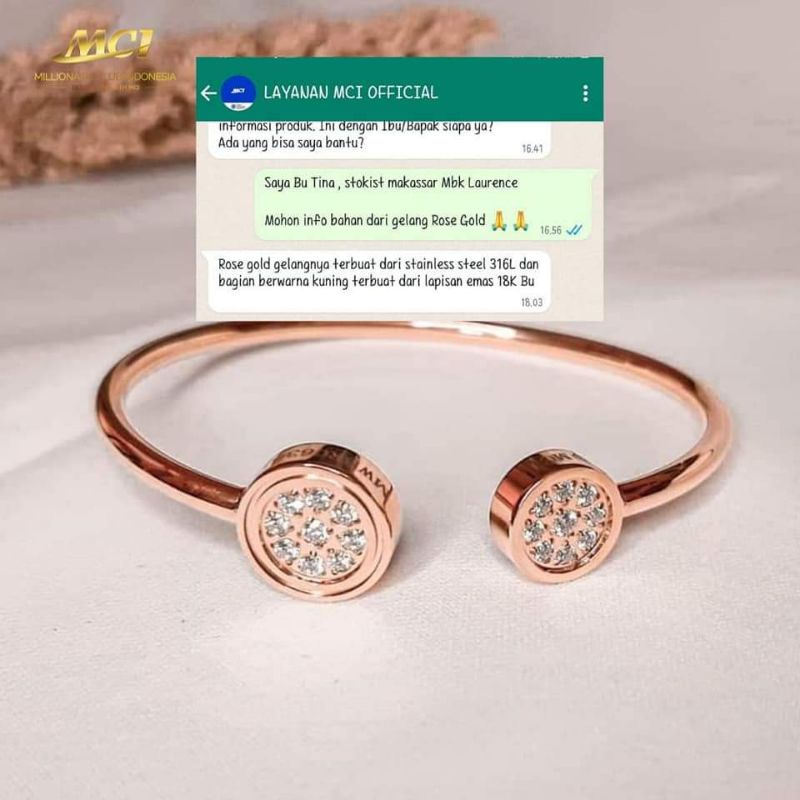 Gelang Rosegold Mci second