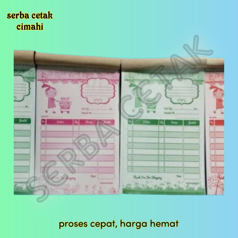 

Promo Murah (Bisa COD) Nota Custom 1/4 Folio 3 Rangkap