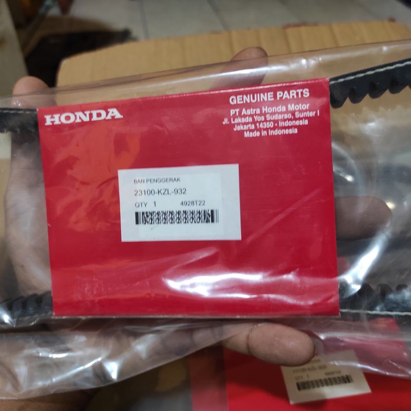 Vanbelt Beat fi Vario 110 fi Spacy fi 23100KZL932 Vanbelt Only Original Asli Honda