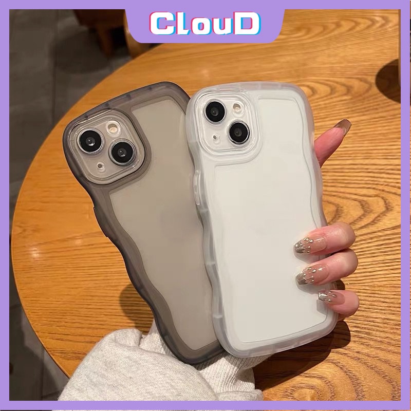 Bening Wavy Edge Soft Tpu Simple Phone Case Redmi Note9 9T 11s 9s Pro 11pro 11 10 10s Note8 10 Pro Max Plus Redmi 10A 9A A1+10C 9 9T 10 9C NFC Mi 11T Mewah Transparan Belakang Cover Penutup Mesin Cuci