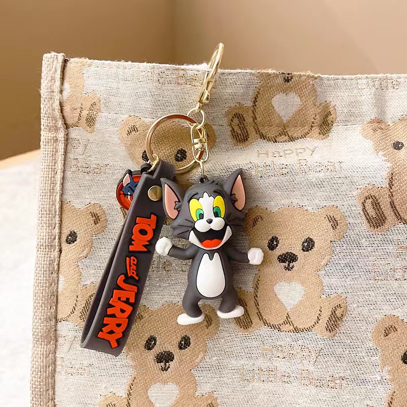 GANTUNGAN KUNCI TOM &amp; JERRY / GANTUNGAN KUNCI CARTOON / KEYCHAIN LUCU / KUCING DAN TIKUS