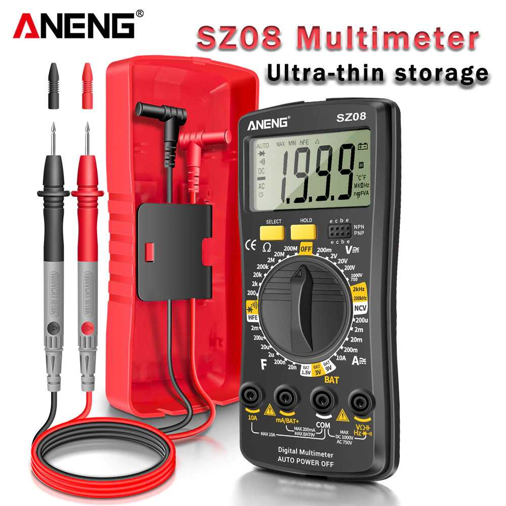 Multimeter Digital AC/DC Voltage Tester NCV NON CONTAK SMART SENSING LCD FLASH BUZER ALARM ANENG- SZ08   ANENG Digital Multimeter Voltage Tester - SZ08 AVOMETER DIGITAL SZ08 NCV NON CONTAK SENSING / MULTITESTER DIGITAL