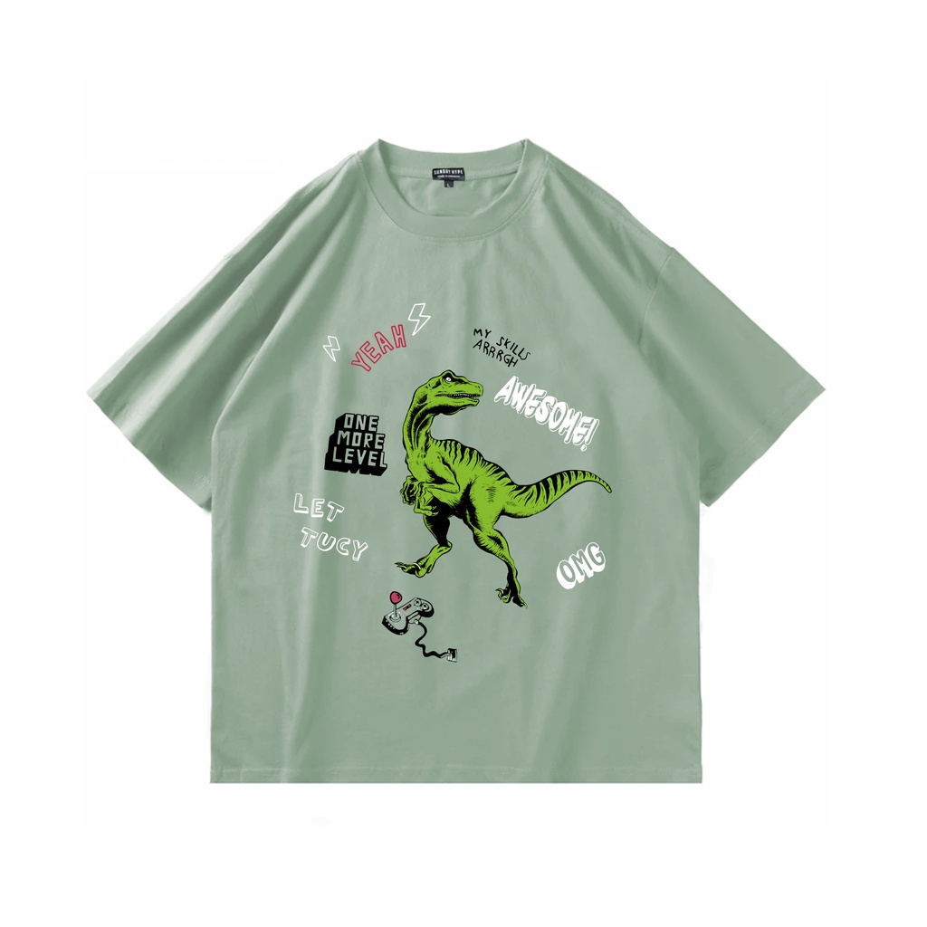 [ OVERSIZE ] LETTUCY BAJU KAOS MOTIF DINO ARGH