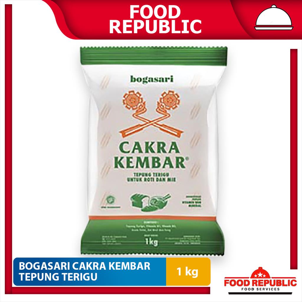 TEPUNG CAKRA KEMBAR 1 KG - TEPUNG BOGASARI UNTUK ROTI PROTEIN TINGGI