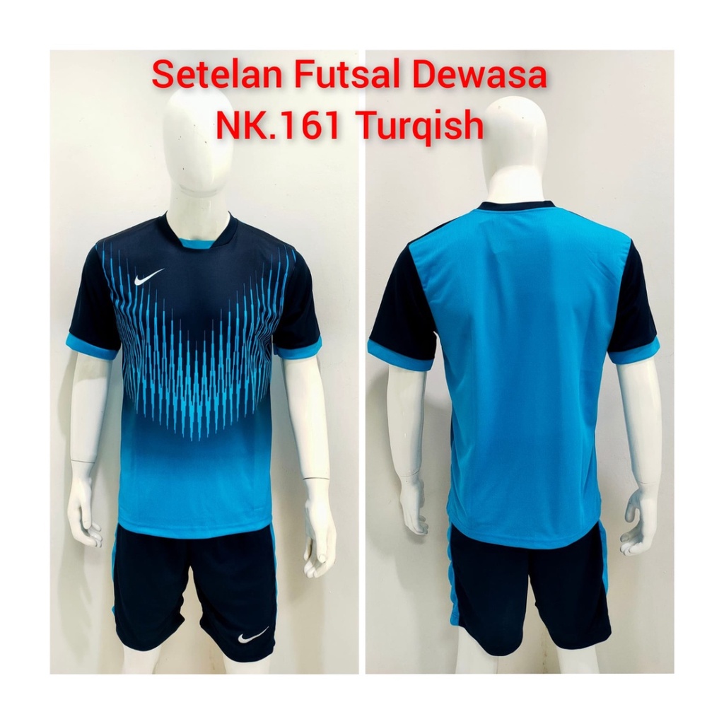 jersey futsal pria kaos sepak bola baju dan celana setelan wanita dewasa t-shirt outfit seragam jarsey kostum olahraga pakaian apparel print sport jersy soccer casual jersi suit NK161 turqis