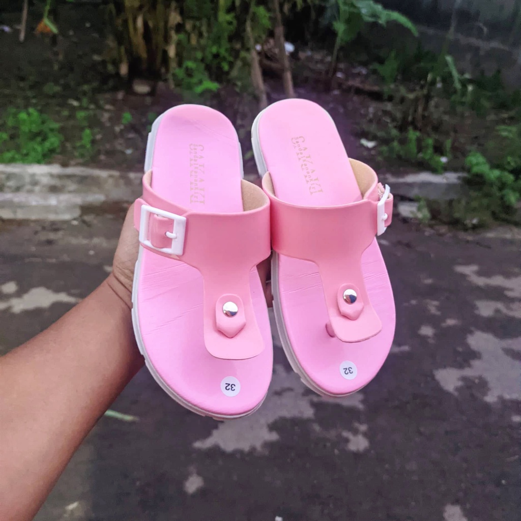 Sandal Jepit Anak Perempuan 31-35 Sendal Gesper Cewek import NVD Terbaru Murah Lucu Cantik