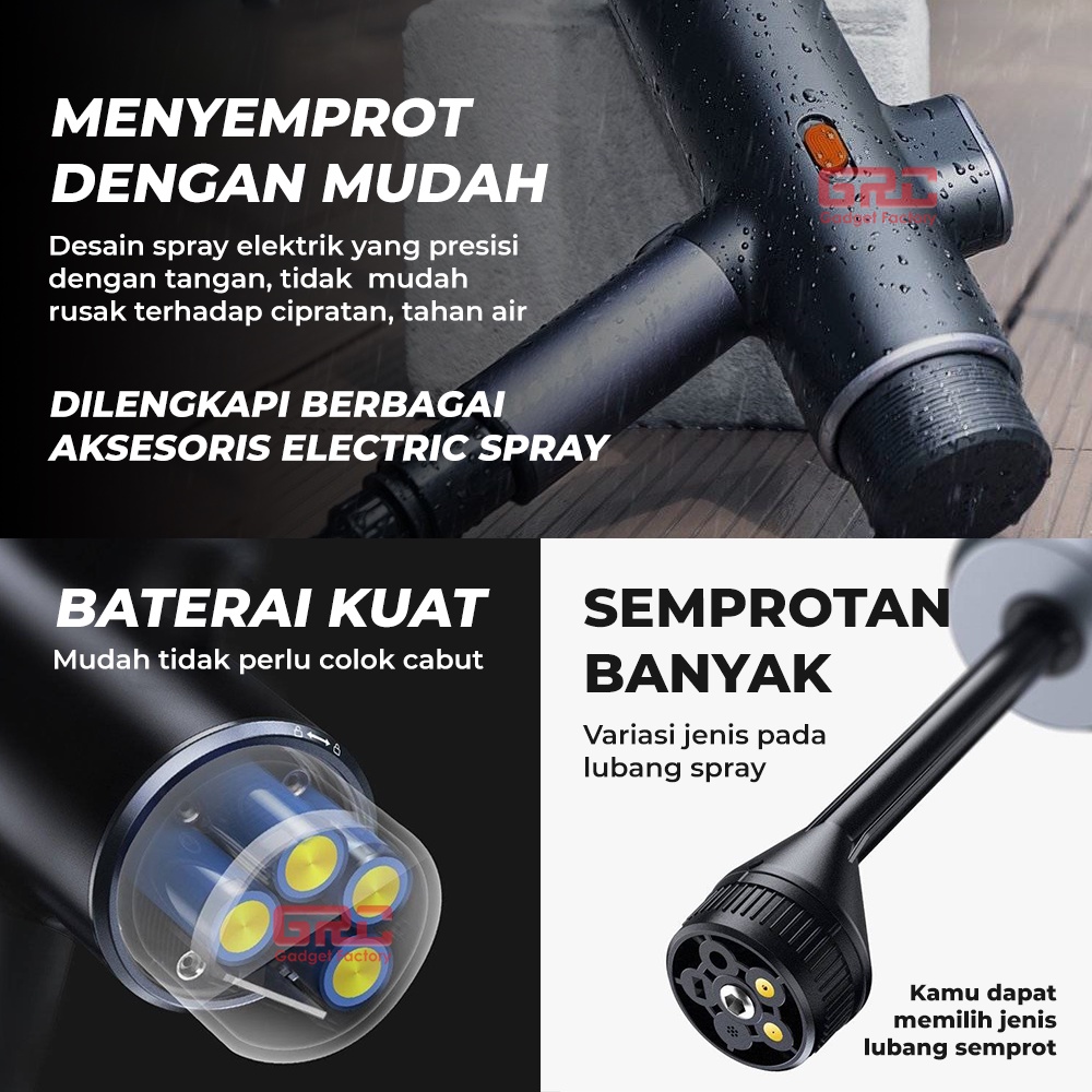 Car Wash Spray BASEUS Nozzle Portable Electric Jet Semprot Cuci Mobil