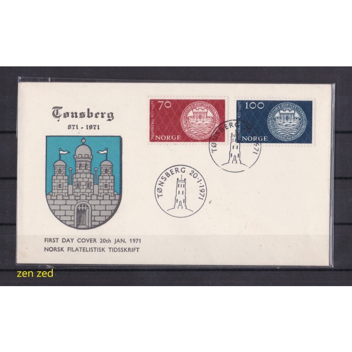 

A135 Perangko FDC SHP Norwegia 1971 Tonsberg 1 Pcs