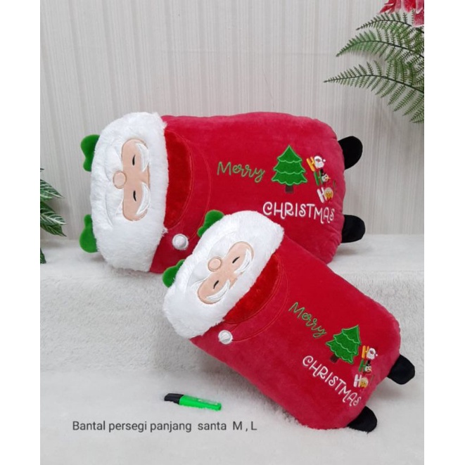 Bantal Persegi Panjang Santa Christmas Santaclause Kado Souvenir Natal