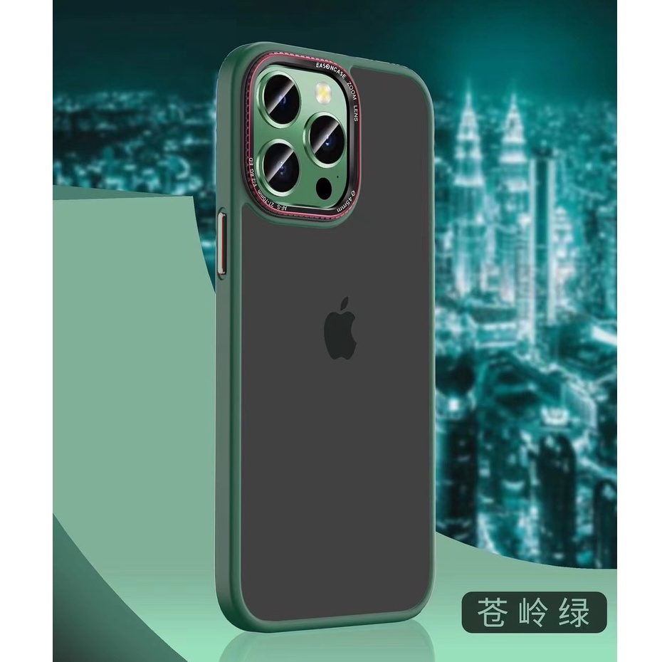 CASE For iPhone 14 Pro Max Matte High Quality Anti-Fingerprint For Case iPhone 14 13 12 Pro Max Hard Shell Metal Camera large hole + Metal Button Dark purple, dark green, dark blue, pink, black, light blue Case Phone