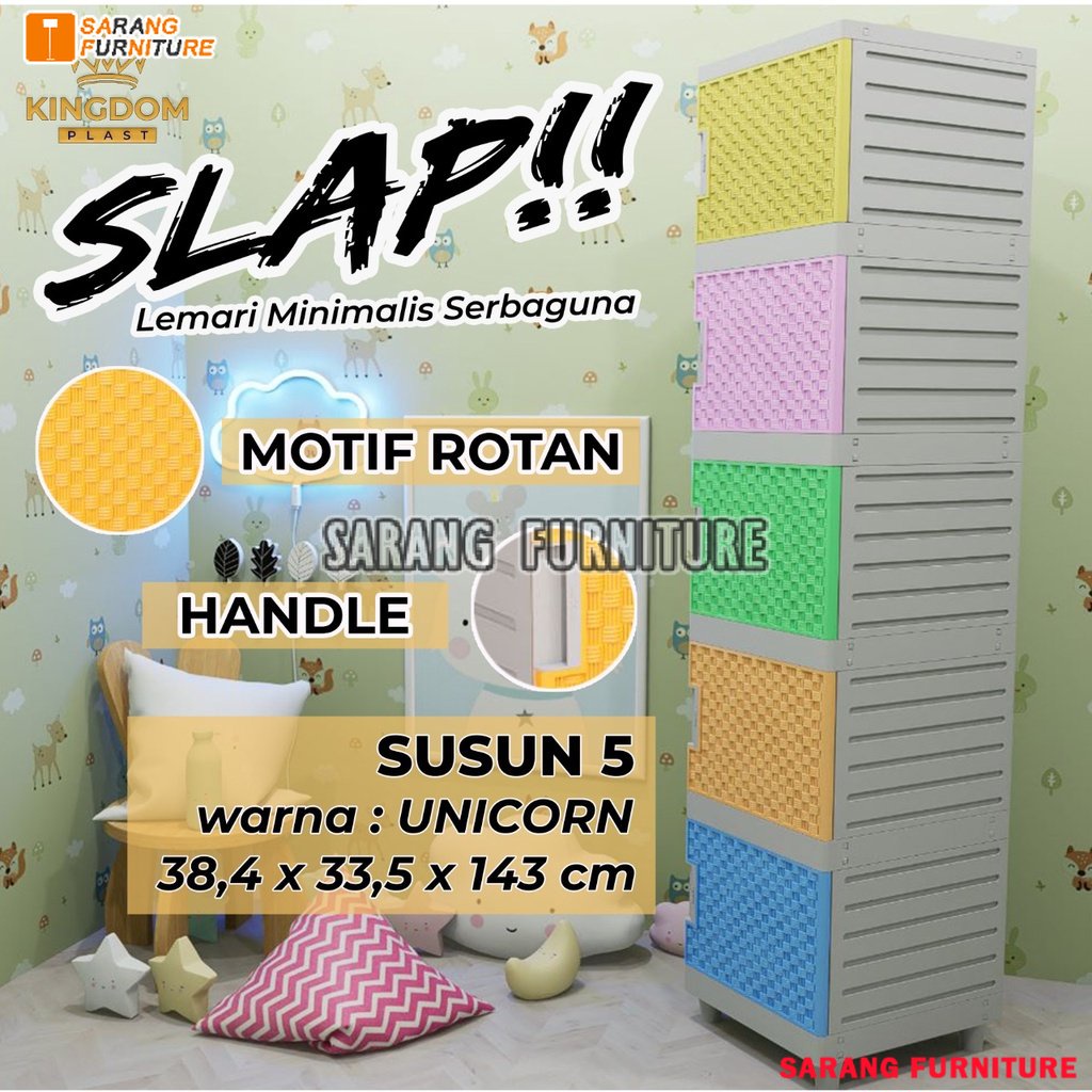 LEMARI PAKAIAN MINIMALIS KINGDOM SLAP!! KINGDOM SLAP SUSUN LEMARI PLASTIK LEMARI BAJU LEMARI ROTAN LEMARI COD