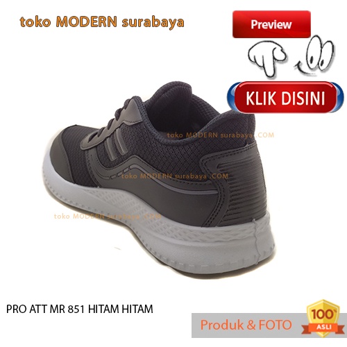 Sepatu pria sekolah casual sneakers tali PRO ATT MR 851 HITAM PUTIH