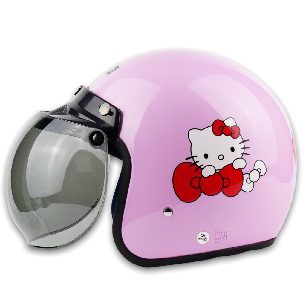 [Helm Dewasa] WTO Helm Retro - Hello Kitty