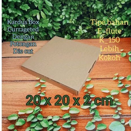 

kardus karton uk, 20x20x2 cm.. die cut kotak aksesoris dll, model box pizza