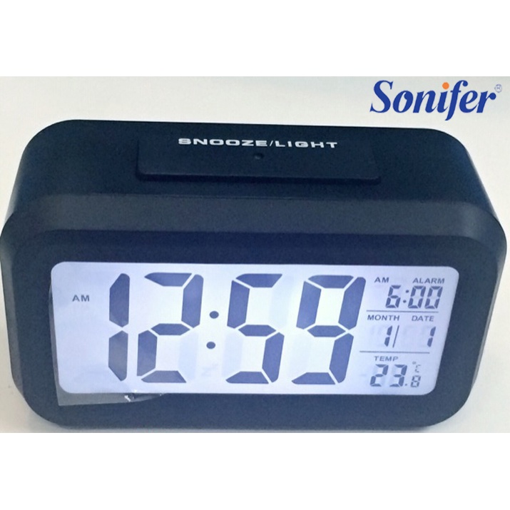 Jam Meja Digital LCD Alarm Clock SONIFER Pakai Baterai