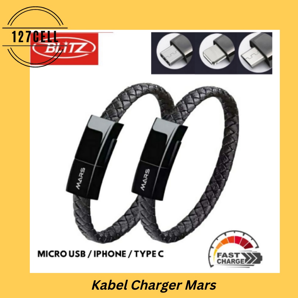 Kabel Data Karet Gelang Gelang Kulit Pria Wanita Type-c Lightning  USB C Micro Usb Fast Charging Fast Charger UniSex