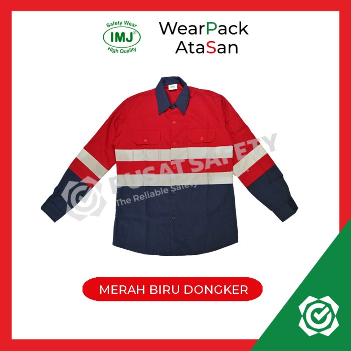 Baju Bengkel Wearpack Atasan Kerja Safety Imj Kombinasi