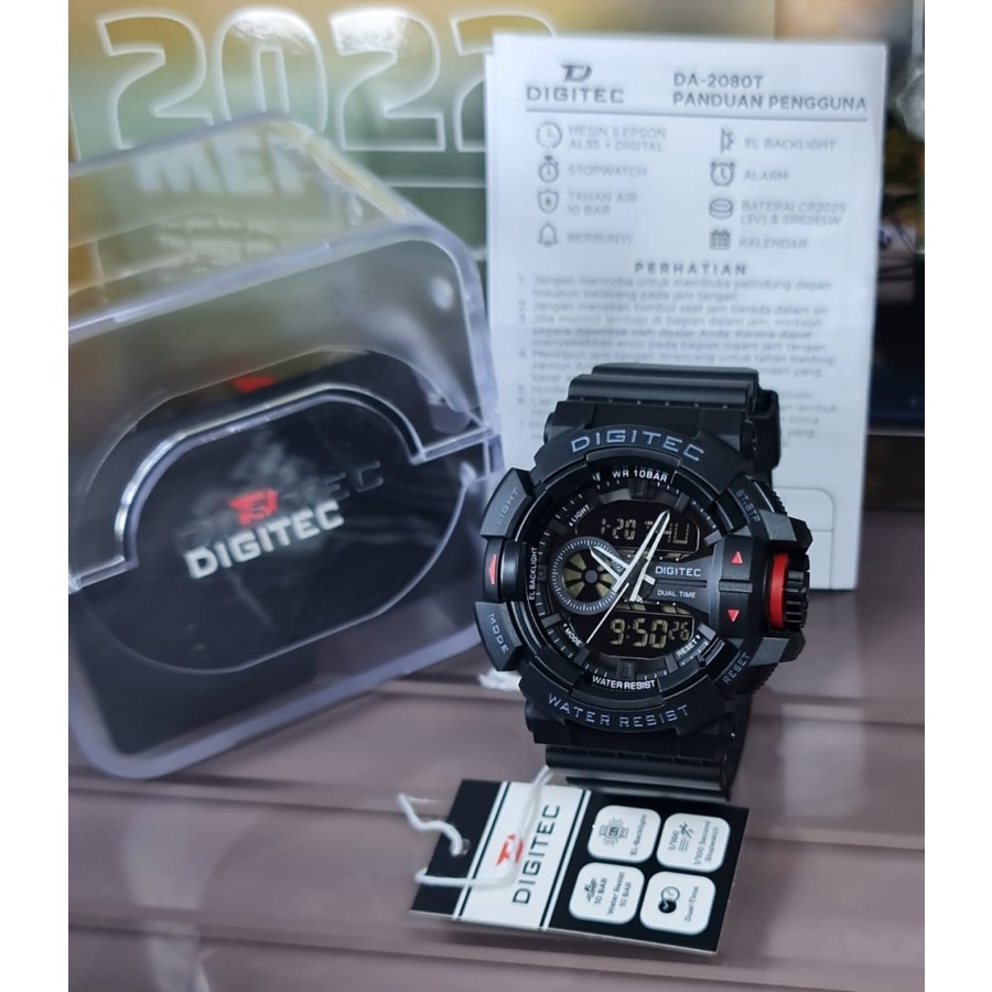 JAM TANGAN PRIA DIGITEC DA 2080T DA-2080T ORIGINAL ANTI AIR