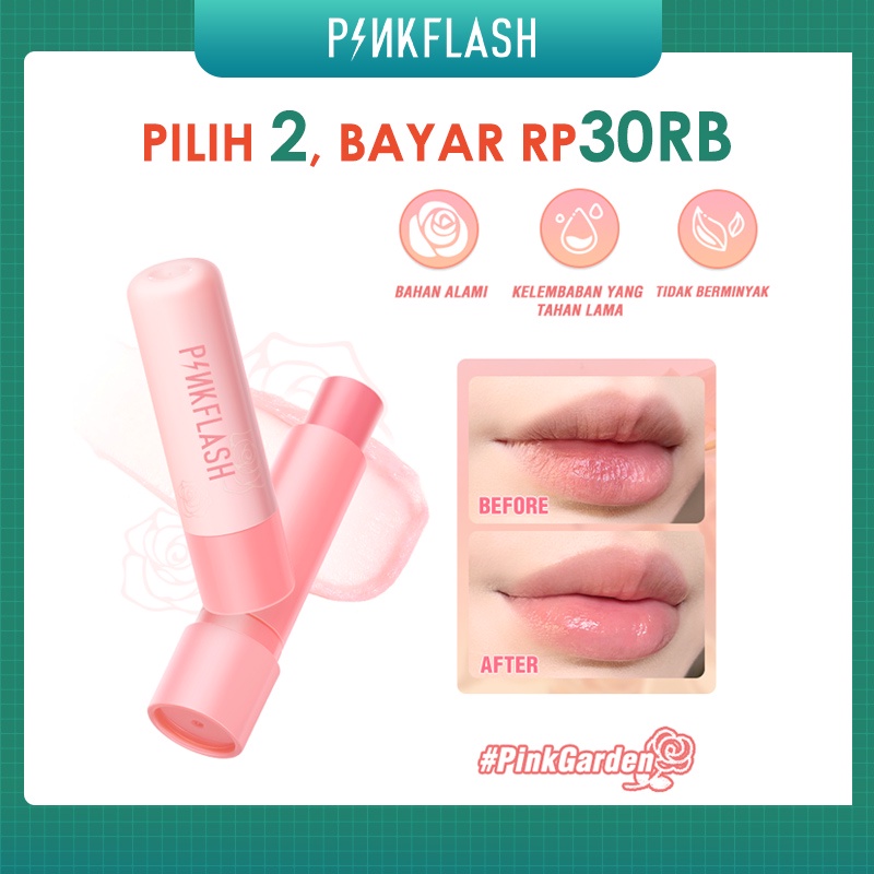 PINKFLASH Waterproof Lip Balm Lip Oil Lasting Moist Soft Lips Moisturizing Hydration Lips Cream Plumper Lip Base Care