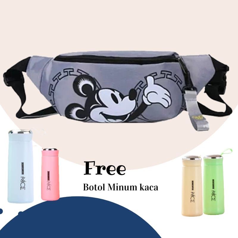 Waistbag Mickey Mouse Fashion Terbaru/ Multifungsi