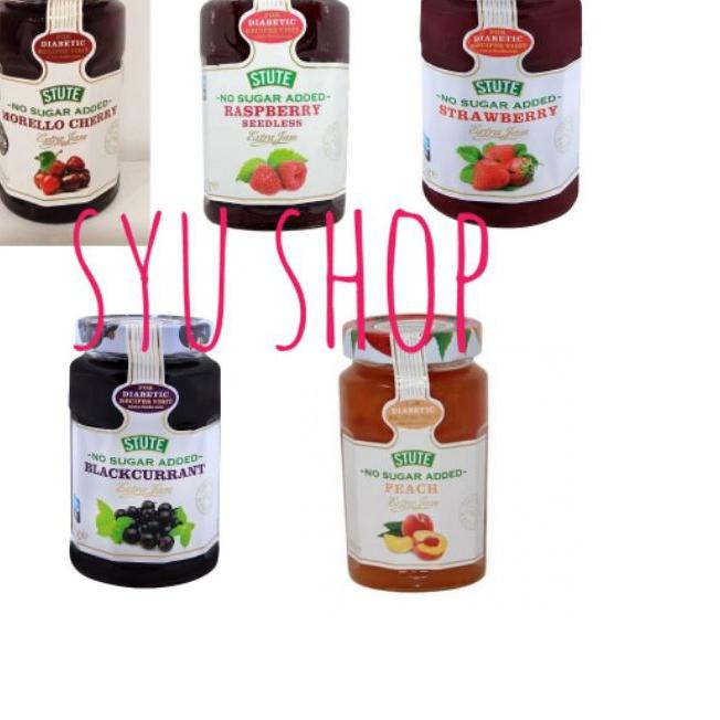 

Quality Control✅Stute diabetic jam selai diet diabetes 430 gr peach cherry blackkurant raspberry strawberry|KD6