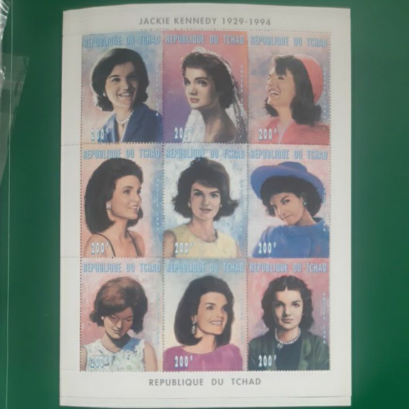 

Perangko Rep Du Tchad Jackie Kennedy 1929-1994 sheet 9 prangko besar