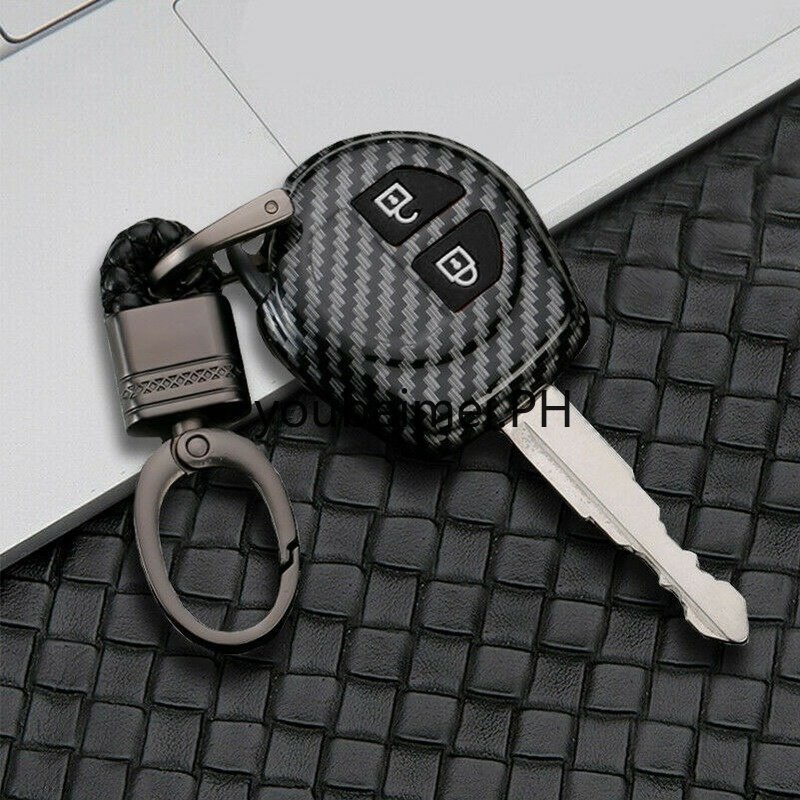 Case Remote Kunci Mobil 2 Tombol Bahan ABS Karbon Untuk Suzuki SX4 Swift Grand Vitara Liana