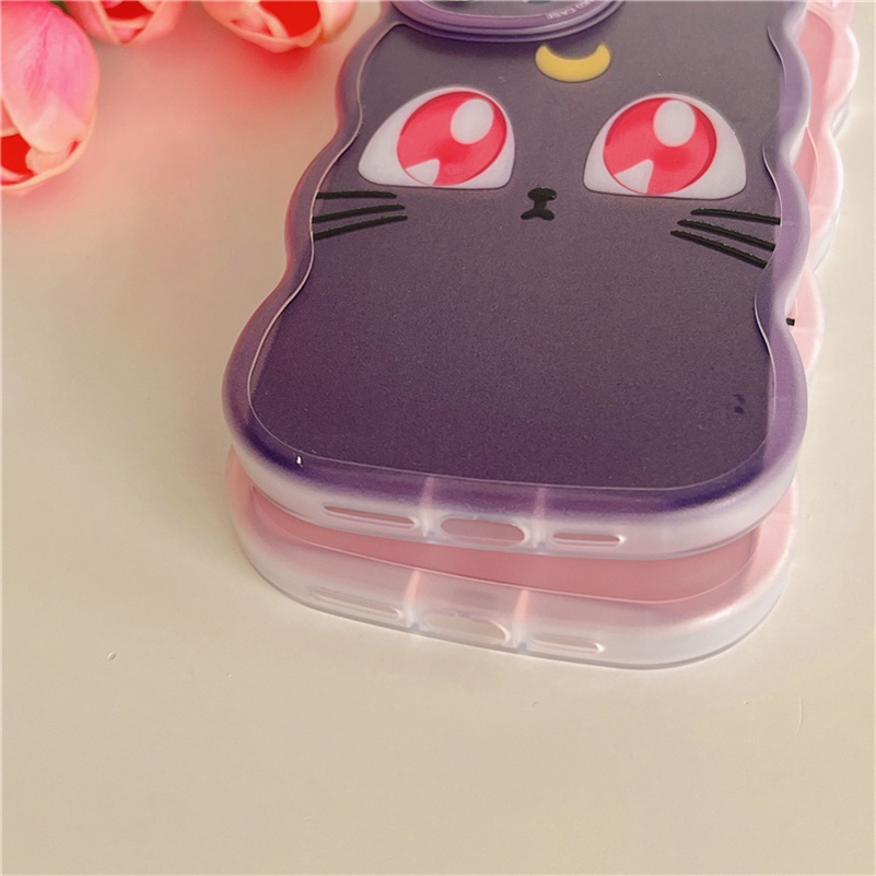 Soft Case Silikon Motif Kartun Telinga Kucing 3D Untuk iPhone 14 13 12 11 Pro Max X Xr Xs Max 8 7 6 6s Plus