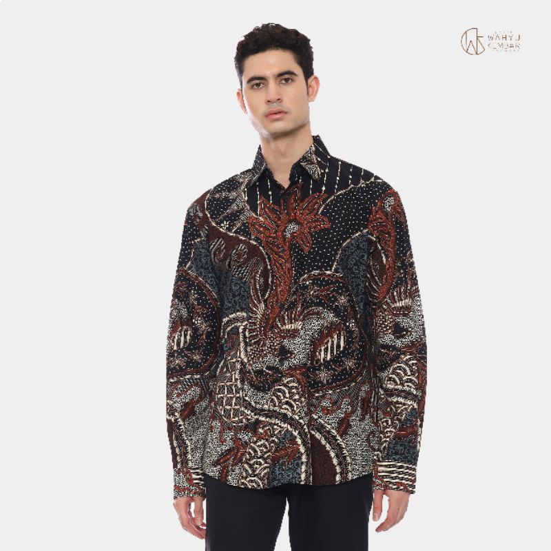 Batik Pria Kemeja Panjang Slim Surya - Naira Batik