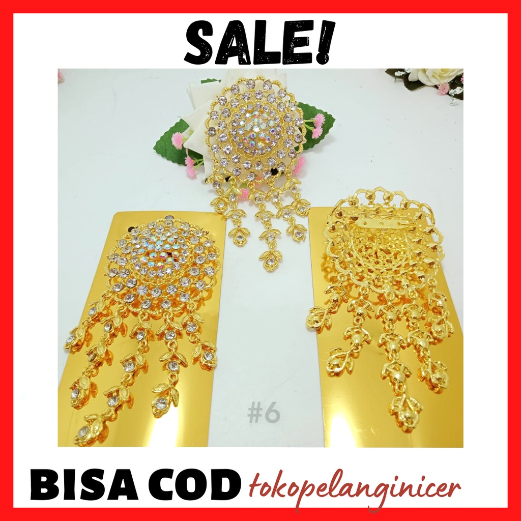 Bross Peniti Kebaya Kekinian Fashion Wanita Tokopelanginicer - Bros Adat - Bross Dada Bulat Jurai