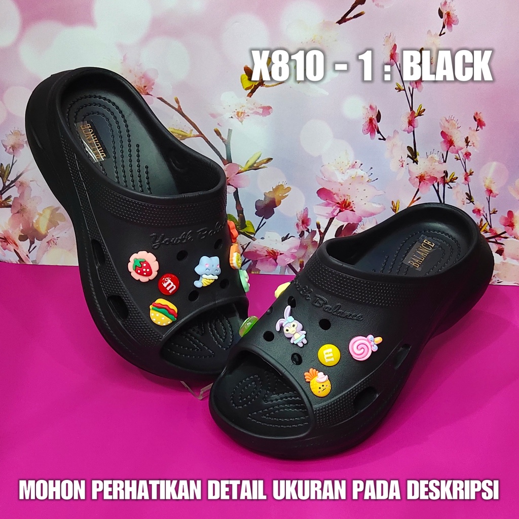 Sandal Fuji Viral X810 1 Sendal Wedges Kekinian SDLWW