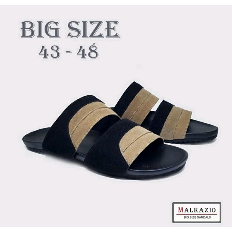 Sandal SLIDE K03.Black Super JUMBO 43-48 Sendal Kaki Bule LUAR Negri Size Besar JUMBO Kekinian