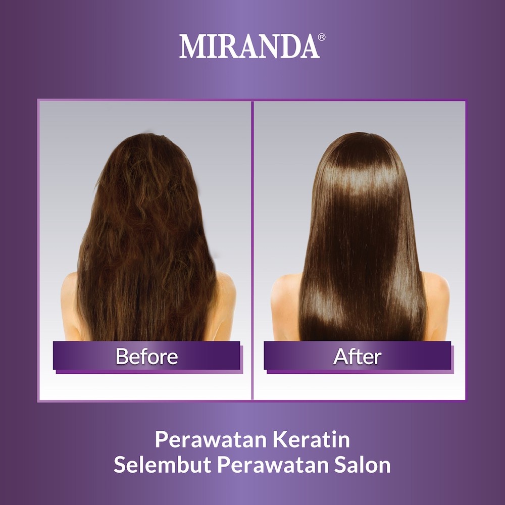 ❤ BELIA ❤ MIRANDA Keratin Series | Protein Collagen | Smoothing Spray 50ml | Shampoo Conditioner 100ml | Hair Treatment 2x25ml | BPOM