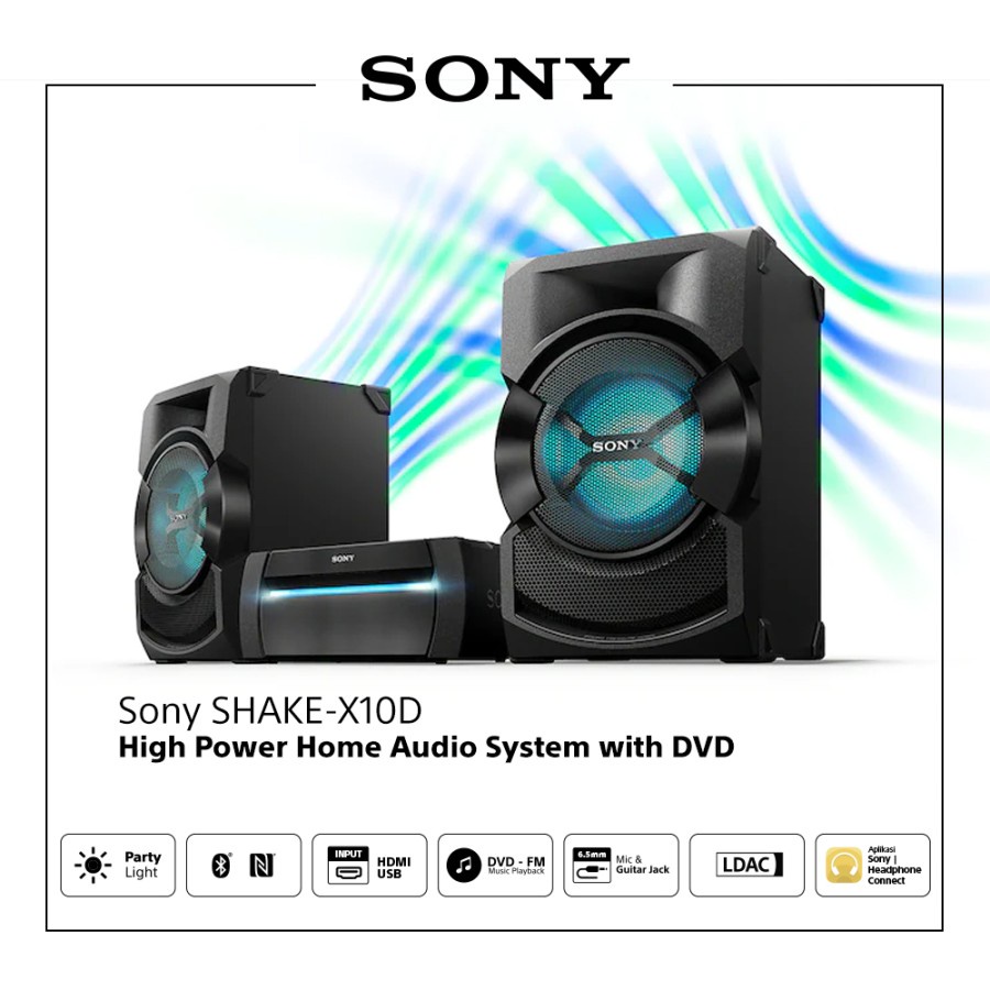 Sony SHAKE-X10D X10 D High Power Home Audio System Bluetooth Speaker