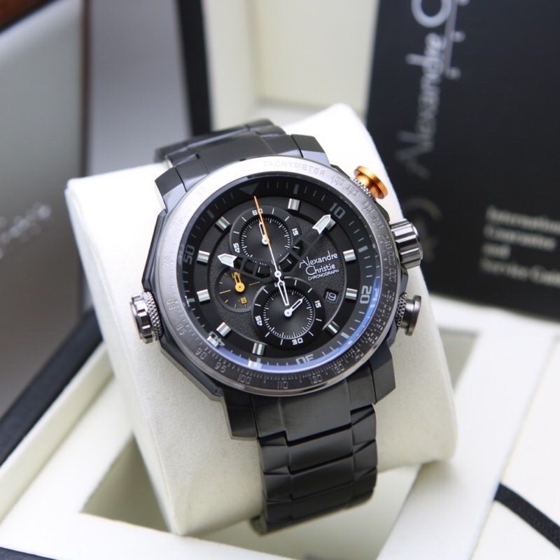 JAM TANGAN PRIA ALEXANDRE CHRISTIE AC6565 AC 6565 STRAP RANTAI