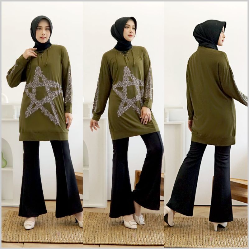 Blouse lengan panjang bigsize JUMBO Star XXXL