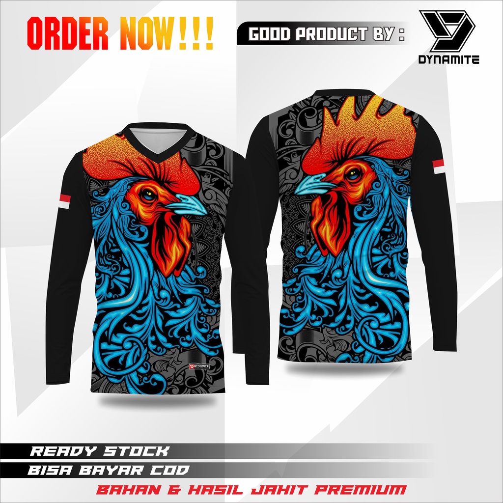 [Ready Stock] Parama | Jersey Ayam Jago Full Printing Kaos Adu Ayam Bangkok Birma Sporty & Keren