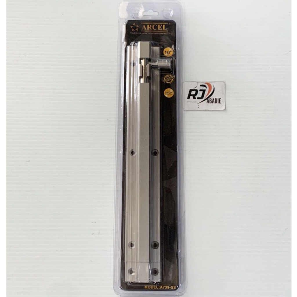 Grendel Pintu Panjang Tebal Aluminium + Stainless ARCEL A-739 10 Inch