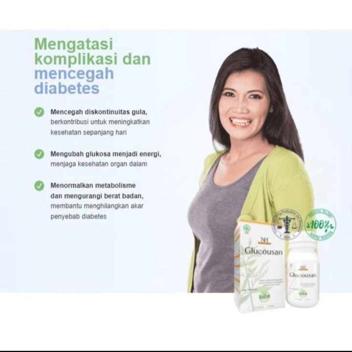 glucousan 100% original obat diabetes kencing manis kadar gula ampuh resmi bpom - Herbal Glucousan