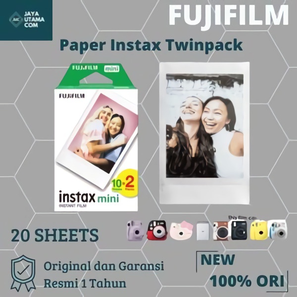 Fujifilm Instax Mini Plain (Polos) isi 20 Twinpack Original