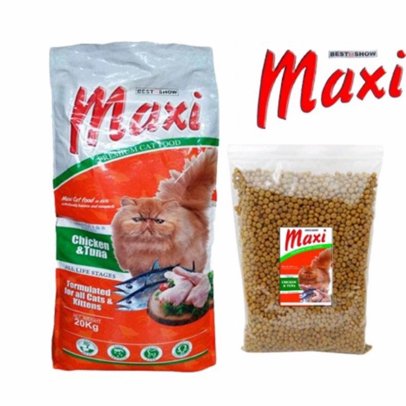Makanan Kucing-Maxi Cat Food Chicken Tuna 20kg-Khusus Gojek Grab