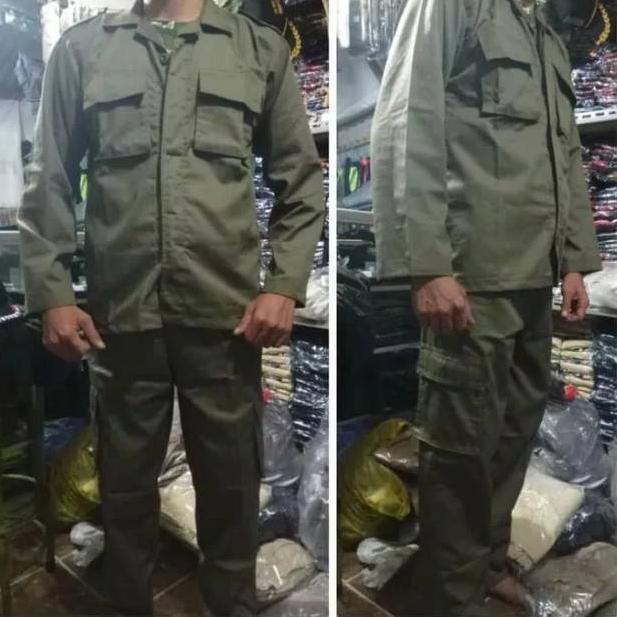 AQ.31Oc22ˢ ‣  GROSIR BAJU SERAGAM SETELAN POL-PP POL PP KEMEJA PDL LAPANGAN PDH HIJAU OLIVE DRILL MU