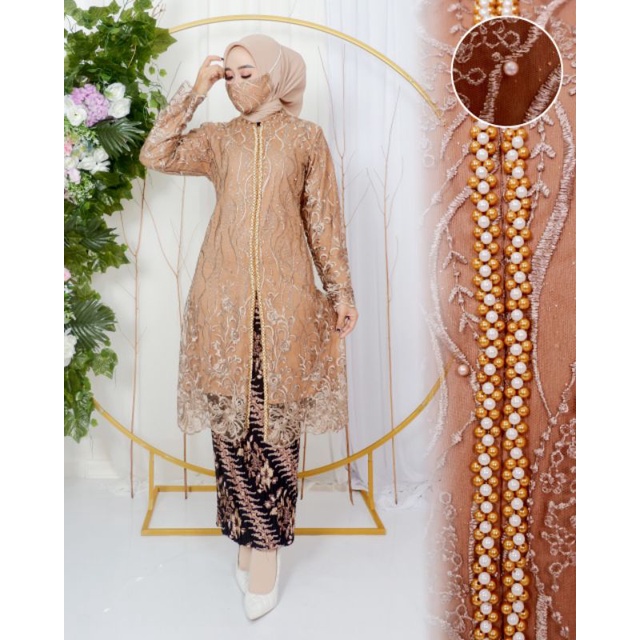 Stelan Kebaya Asyanti Mix Payet Mutiara| Kebaya| Set Kebaya Tunik Tulle| Kebaya Brukat| Set Kebaya Wisuda| Stelan Kebaya Lamaran| Set Kebaya Wanita Terbaru| Kebaya Tulle Payet Mutiara| Kebaya Pesta| Kebaya Kondangan